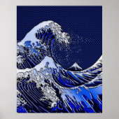 Die Stile der Chromfaser der Great Hokusai Wave Poster (Vorne)