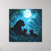   Die stille Eleganz der Pantherfamilie   Leinwanddruck (Vorderseite)