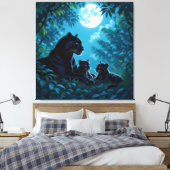   Die stille Eleganz der Pantherfamilie   Leinwanddruck (Insitu (Schlafzimmer))