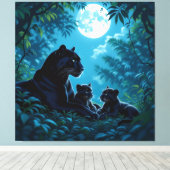   Die stille Eleganz der Pantherfamilie   Leinwanddruck (Insitu (Holzboden))