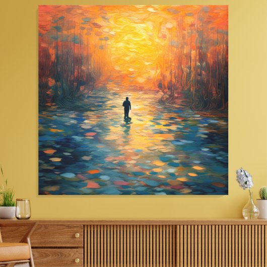 Die Stille Monets Leinwanddruck (Insitu (Wohnzimmer))