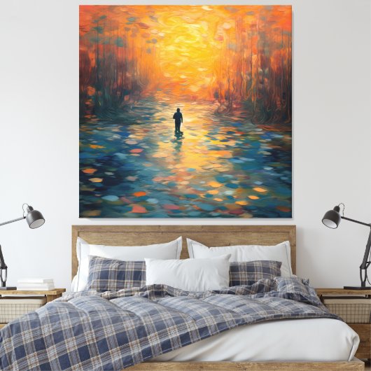 Die Stille Monets Leinwanddruck (Insitu (Schlafzimmer))
