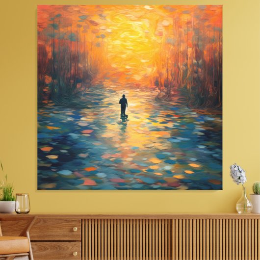Die Stille Monets Leinwanddruck (Insitu (Wohnzimmer))