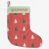 Die Stille rosa Weihnachtsbaummuster Kleiner Weihnachtsstrumpf (Vorderseite)
