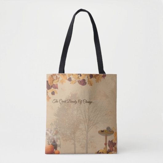 Die stille Schönheit des Wandels - Herbst-Tasche Tasche (Vorderseite)