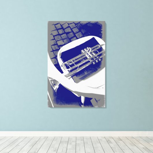 Die stille Trompete Leinwanddruck (Insitu (Holzboden))