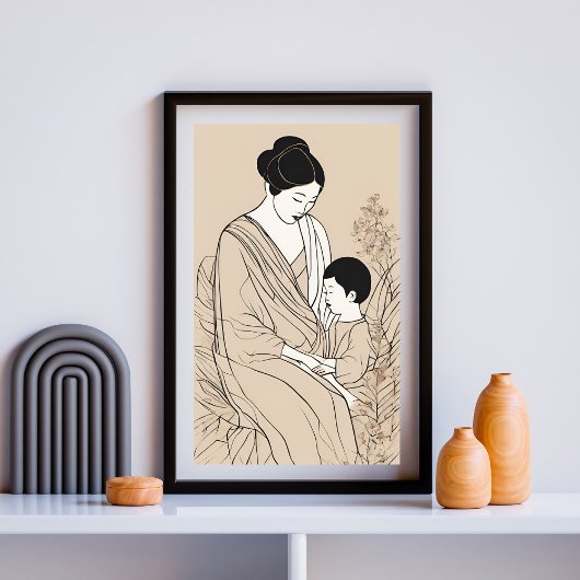 Die stille Umarmung der Mutter Poster