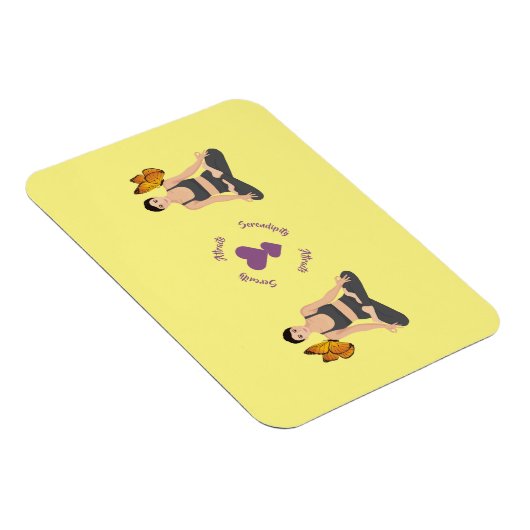 Die Stille zieht die Liebe des Serendipity Yoga Bu Magnet (Rechte Seite)
