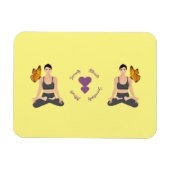 Die Stille zieht die Liebe des Serendipity Yoga Bu Magnet (Horizontal)