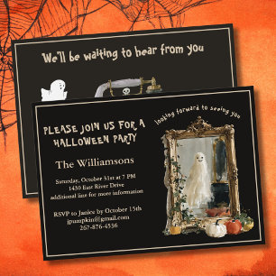 Die stilvolle Custom (mit Humor) Halloween-Party Einladung