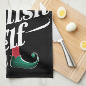 Die stilvolle Elf-Gruppe passt zu Weihnachten der  Geschirrtuch (Viertel Falte)