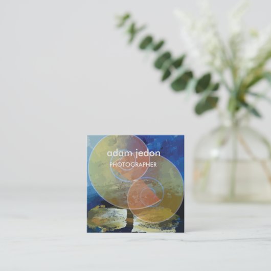 Die stilvolle moderne Square Business Card Quadratische Visitenkarte (Stehend Vorderseite)