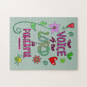 Die Stimme des Herrn ist mächtige Bibelverse Puzzle (Horizontal)