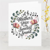Die Stimme einer Mutter ist der süßeste Klang Karte (Gelbe Blume)