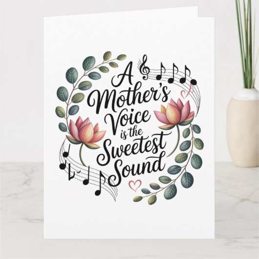 Die Stimme einer Mutter ist der süßeste Klang Karte (Vorderseite)