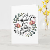 Die Stimme einer Mutter ist der süßeste Klang Karte (Gelbe Blume)