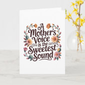 Die Stimme einer Mutter ist der süßeste Klang Karte (Gelbe Blume)