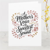 Die Stimme einer Mutter ist der süßeste Klang Karte (Gelbe Blume)