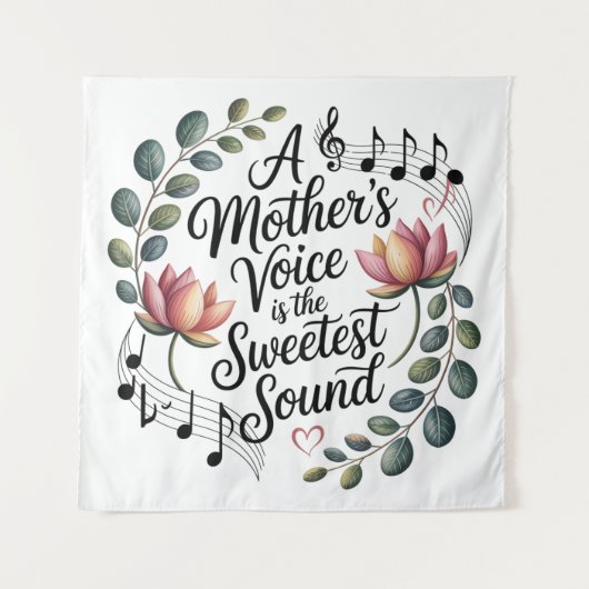 Die Stimme einer Mutter ist der süßeste Klang Wandteppich (Vorderseite)