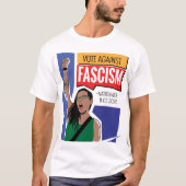 Die Stimme gegen den T - Shirt des Faschismus (Vorderseite)