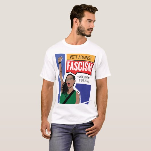Die Stimme gegen den T - Shirt des Faschismus (Vorne ganz)
