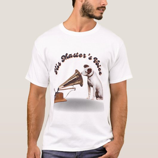 Die Stimme seines Meisters in Skript T-Shirt (Vorderseite)