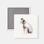 Die Stimme seines Meisters leuchtet Magnet (Vorderseite/Rückseite)