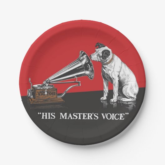 Die Stimme seines Meisters Pappteller (Vorderseite)