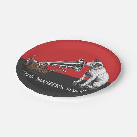 Die Stimme seines Meisters Pappteller (Schrägansicht)