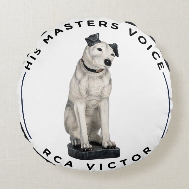 Die Stimme seines Meisters Rundes Kissen (Vorderseite)