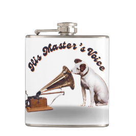 Die Stimme seines Meisters Vinyl wackelte Flask Flachmann