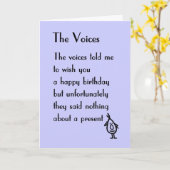 Die Stimmen - ein Geburtstagsgedicht Karte (Gelbe Blume)