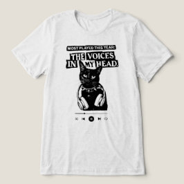 Die Stimmen In Meinem Kopf Schwarzer Katze Musikpl Tri-Blend Shirt