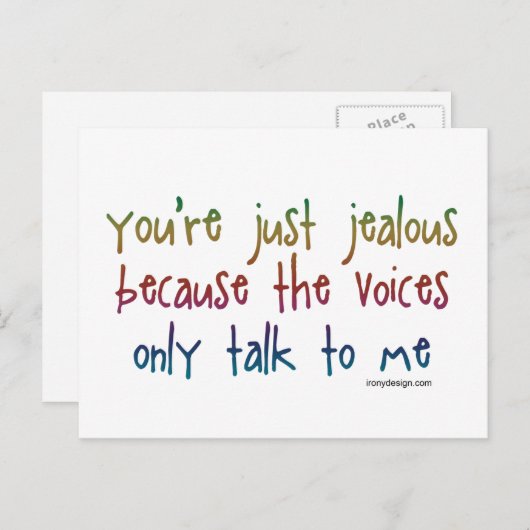 Die Stimmen Postkarte (Vorne/Hinten)