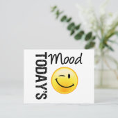 Die Stimmung des Emoticon Winking Postkarte (Stehend Vorderseite)