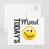 Die Stimmung des Emoticon Winking Postkarte (Vorne/Hinten)