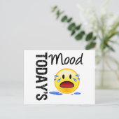 Die Stimmung des Emotikums heult Postkarte (Stehend Vorderseite)