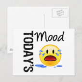 Die Stimmung des Emotikums heult Postkarte (Vorne/Hinten)