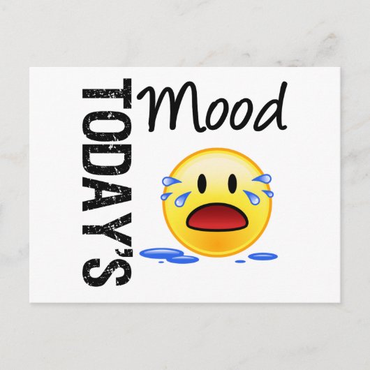 Die Stimmung des Emotikums heult Postkarte (Vorderseite)