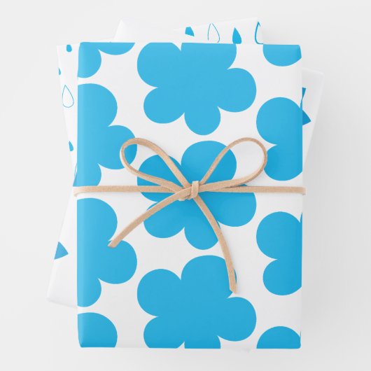 Die Stimmung ist blau. Packpapier Blätter Set (Beispiel)