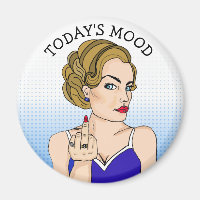 Die Stimmung von heute: Die Retrofrau Drehe den Vo