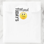 Die Stimmung von heute ist verärgert Runder Aufkleber (Tasche)