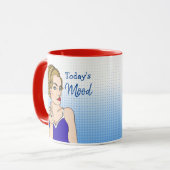 Die Stimmung von heute, Retro Lady Drehe den Vogel Tasse (Vorderseite Links)