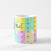 Die Stimmung von heute, Retro Lady Holding Wine Kaffeetasse (Mittel)