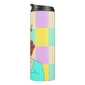 Die Stimmung von heute, Retro Lady Holding Wine Thermosbecher (Nach rechts gedreht)