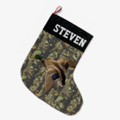 Die Stockente der Enten-Jagd-Camouflage-Männer Großer Weihnachtsstrumpf (Vorderansicht (hängend))