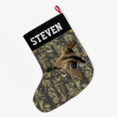 Die Stockente der Enten-Jagd-Camouflage-Männer Großer Weihnachtsstrumpf (Rückseite (Hängend))