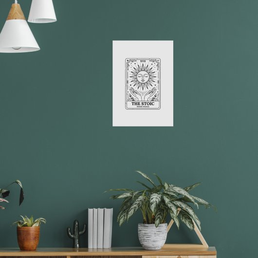 Die stoische Tarotkarte: Innere Ruhe Poster (Wohnzimmer 1)