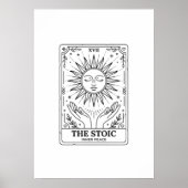 Die stoische Tarotkarte: Innere Ruhe Poster (Vorne)