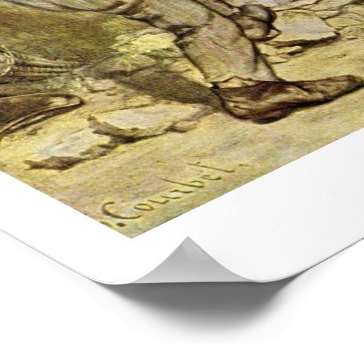 Die Stone Breakers by Courbet Gustave Poster (Ecke)